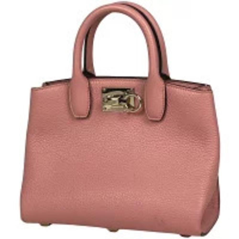 Salvatore Ferragamo handbag Gancini shoulder bag leather pink